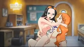 One pIece nami fuck robin futa
