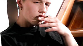 ”Euro smoker Jony is always ready for a hardcore shaft stroking”