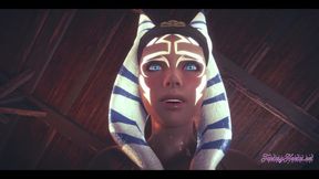 Starwars Hentai POV Ahsoka 3D 4D - Blowjob and Fucked Cowgirl Stily with Creampie