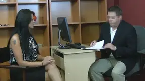 Tax evasion solved with a discreet small dick blowjob and a lackluster fuck