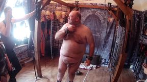 Part 4:- Lanista Bear and Domina Satana teaches Mistress Izar and Master Izar