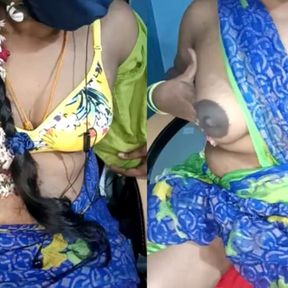 Tamil Mallu Aunty Open Saree Blouse Nude Boobs Tightness Puffy Nipples Massage Shaking Clitoris Fingerings  Dirty Talks