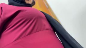 Arabian Beautiful Hotel Maid Cleaning My Room &amp; I See Her Huge Ass &amp; Huge Boobs