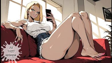 Edging you with my feet Bulma’s Dragon Ball foot fetish joi