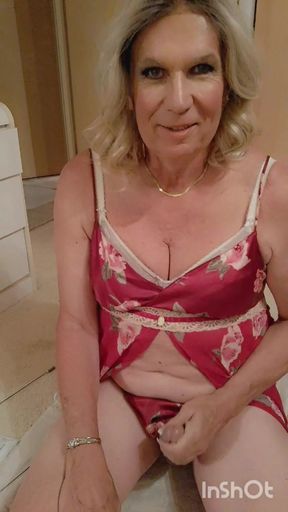 Sissy Jenni sounds her she cock and cums a lot