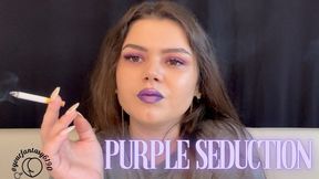 Purple Smoke Seduction: Close-Up Vaping & Smoking