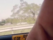 Jerking off in a taxi