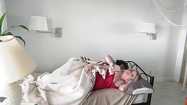 Stepmom shares a single hotel room bed with stepson