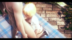 Hentai Uncensored 3D - Mari Blowjob and Anal - Japanese Asian Manga Anime Film Game Porn