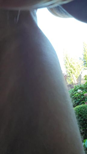 Risky Stripping and Nude On Front Porch