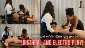 Mistress Eduarda Leal and Mistress VBlack: An Intense Session of Electrostimulation and Urethral Domination (1080 EN-sub)