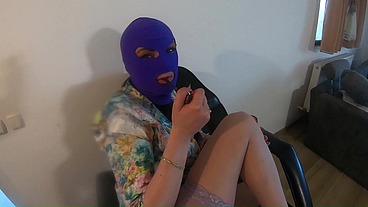 Smoking, Dirty Talk & Pussy Tease in Floral Blazer