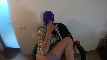 Smoking, Dirty Talk & Pussy Tease in Floral Blazer