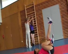 French Babe Ass Fucked by Her Trainer in Gym