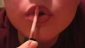 Skinny petite redhead babe strokes a dick and makes it cum