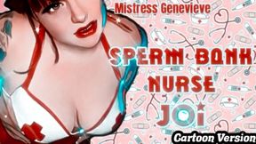 CARTOON VERSION Sperm Bank Nurse gives teasing JOI