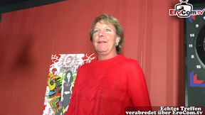 German granny does her first sex casting for pocket money