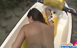 Hot Milan riding on a monster cock first time