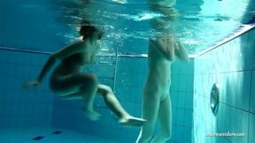 Zuzana and Lucie underwater swimming lesbos