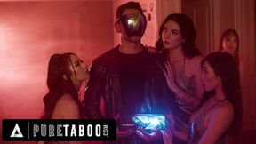 PURE TABOO Stud Has Lustful Dream With Wife&#039;s Stepsisters Alex Coal, Maya Woulfe, &amp; Charlotte Sins