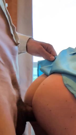 Fucked in HOTEL by the super-hung waiter while talking on the phone with my husband
