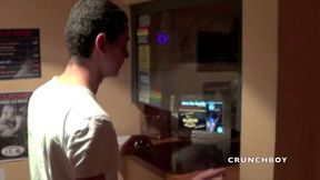 two sexy twink fucking in public sauna