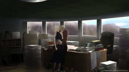 Ninja girls fucking hard with Naruto in hokage room