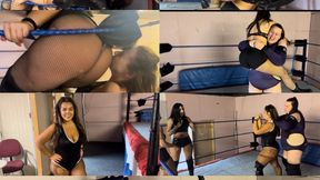 bbw and Amazonian woman team up