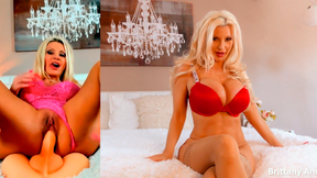 Hot Blonde Brittany Andrews Rubs Her Pussy And Stuffs It With A Dildo!