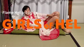 Kinky sex with a kimono model - bondage, anal sex