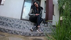 A Lot Of Cum On My Shiny Down-jacket From The Gardener 270
