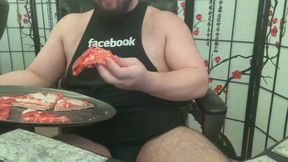 Eating Pizza