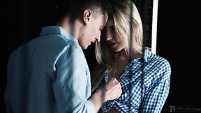 Svelte lovely teen with smooth ass is happy every time being fucked doggy