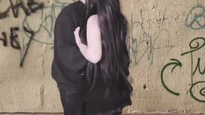 His Girl Gets Fucked On the Sidewalk In Front of Everyone!