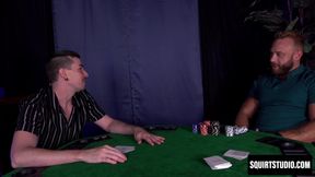 Jack Hunter loses his ass to muscular Brogan in high stakes poker game