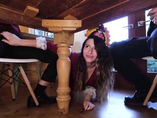 Taboo Thanksgiving Breeding Ceremony! Squirt Floozy Gets Double Stuffed - Chloe Kreams, Aderes Quin, Steve Rickz