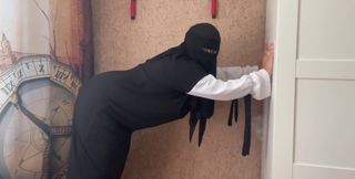 Egyptian Wife Wet Panties During Yoga