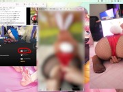 一緒にコスプレイヤーとHな動画を見る（パワーバニー）