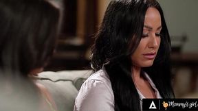 Stepmom Jennifer White Gets Schooled by Scarlett Alexis in Strap-On Fucking