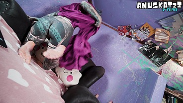 Tattoo model livestream with ANAL masturbation
