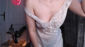 Camgirl Full Bush Under Nightgown