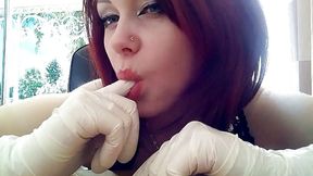 Latex gloves fetish