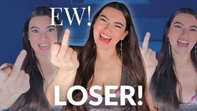 MIDDLE FINGER FOR SEXUAL REJECTS - Hardcore Humiliation with Humiliatrix Countess Wednesday - Rejection, Loser Humiliation, Laughing MP4 1080p