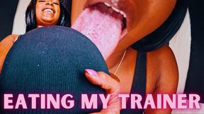 Vored my Personal Trainer ft Queen Ava - A same size vore scene featuring: mouth fetish, big belly, bloated belly, digestion, role-play, and belly fetish - 720 MP4