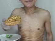 Naked Eating Masturbation Part13 Sample 【gay】【boy】【cute】【food】【hand job】【 male moaning】【 cum eating】