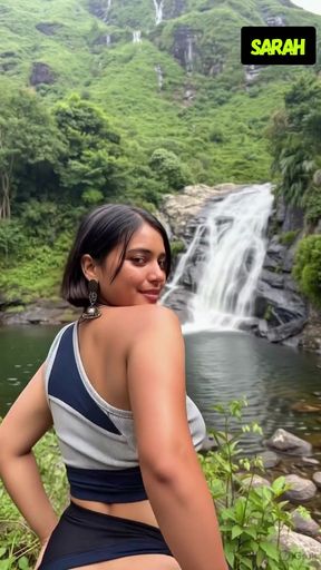 Big-titted amateur shows off her ass