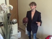 Part Celebrity Lawyer & Football Jizz Star with Cock Out Real Hard!