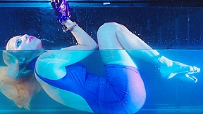 Ashley Fires in Water Bondage Video