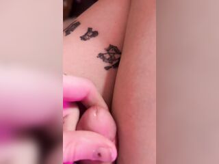 Transsexual strokes little penis