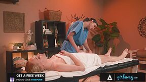 Kylie Rocket And Braylin Bailey In Gorgeous Masseuse Kylie Gets Passionate While Massaging Hot Blonde Braylin